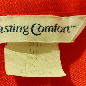 Vintage 70's Lasting Comfort Womens Size 22 Retro Red Knee Length A-Line Skirt